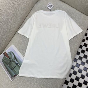 Loewe Logo White Cotton T Shirt