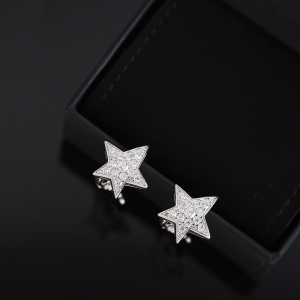 Chanel Comete Crystal Star Earrings