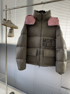 Moncler Abbaye Short Down Jacket with Hooded Dark Green Moncler Abbaye Short Down Jacket with Hooded Dark Green