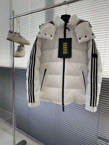 Moncler x Adidas originals alpbach short down jacket White Moncler x Adidas originals alpbach short down jacket White