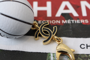 Chanel CC White Ball Key Rings