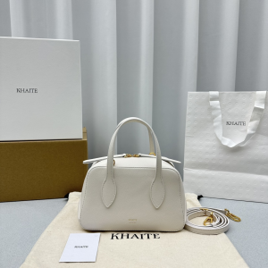 Khaite Maeve Small Zip White Leather Crossbody Bag Khaite Maeve Small Zip White Leather Crossbody Bag