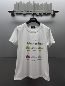 Balenciaga Shoes Printed White Cotton T Shirt Balenciaga Shoes Printed White Cotton T Shirt