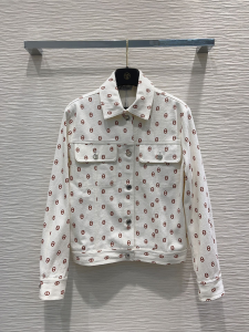 Hermes Chaine Dancre White Denim Fabric Jacket Hermes Chaine Dancre White Denim Fabric Jacket