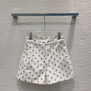 Hermes Chaine Dancre White Denim Fabric Shorts Hermes Chaine Dancre White Denim Fabric Shorts
