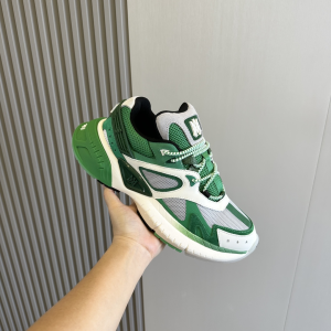 Amiri MA Runner Technical Mesh and Leather Sneakers White Green Amiri MA Runner Technical Mesh and Leather Sneakers White Green