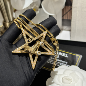 Chanel Gold Star Chain Necklaces
