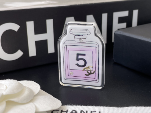 Chanel Pink CC N5 Bottle Brooch
