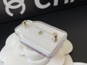 Chanel Pink CC N5 Bottle Brooch