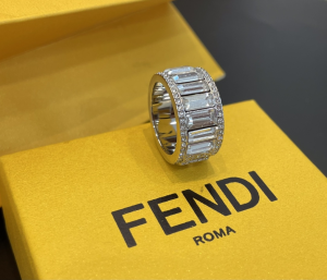 Fendi Baguette Crystals Rings