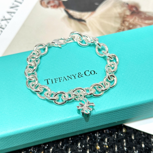Tiffany Gift Box Lock Bracelet Silver