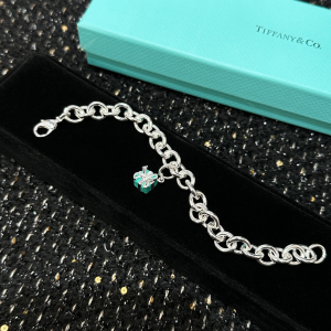 Tiffany Gift Box Lock Bracelet Silver