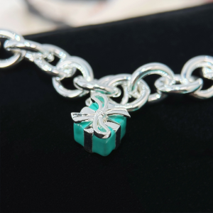 Tiffany Gift Box Lock Bracelet Silver