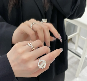Hermes Croisette Rings White Gold