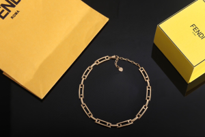 Fendi Gold Stripes Choker Necklaces