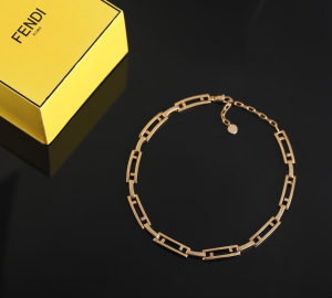Fendi Gold Stripes Choker Necklaces
