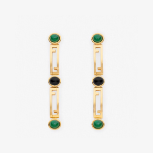 Fendi Stripes Pendant Earrings