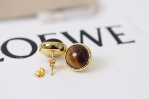 Loewe Anagram Pebble Stud Earrings