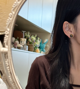 Loewe Anagram Pebble Stud Earrings