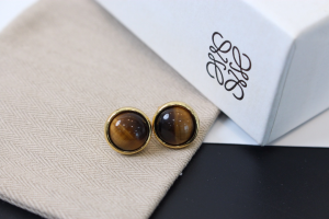 Loewe Anagram Pebble Stud Earrings