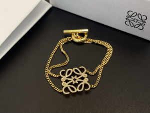 Loewe Crystal Anagram Chain Bracelets