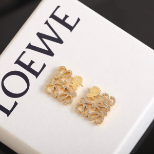 Loewe Crystal Anagram Pave Earrings