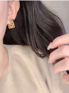 Loewe Crystal Anagram Pave Earrings