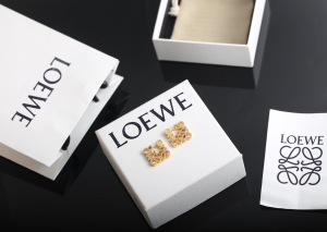 Loewe Crystal Anagram Pave Earrings