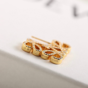 Loewe Crystal Anagram Pave Earrings