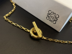 Loewe Gold Letter Charms Necklaces