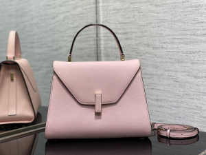 Valextra Medium Iside Top Handle Bag Pink Millepunte Calf Leather Valextra Medium Iside Top Handle Bag Pink Millepunte Calf Leather