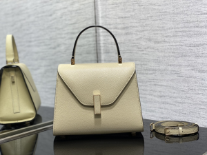 Valextra Small Iside Top Handle Bag Beige Millepunte Calf Leather Valextra Small Iside Top Handle Bag Beige Millepunte Calf Leather