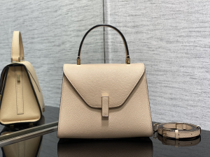 Valextra Small Iside Top Handle Bag Beige Millepunte Calf Leather Valextra Small Iside Top Handle Bag Beige Millepunte Calf Leather