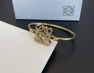 Loewe Crystal Anagram Pave Open Bracelets Loewe Crystal Anagram Pave Open Bracelets