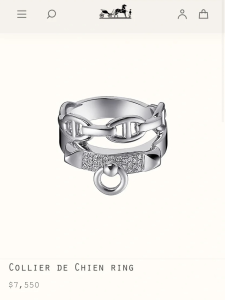 Hermes Diamond Collier de Chien Rings
