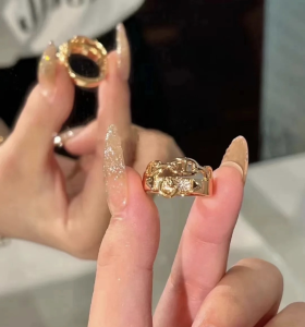 Hermes Diamond Collier de Chien Rings