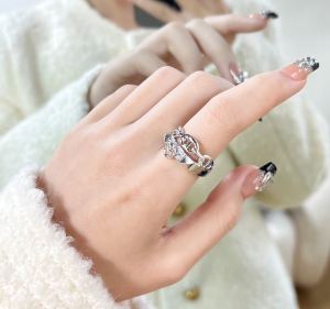 Hermes Diamond Collier de Chien Rings