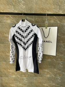 Chanel CC Logo Black White Swim Suit