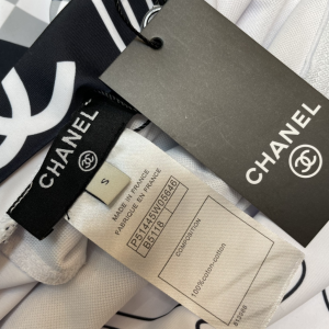 Chanel CC Logo Black White Swim Suit