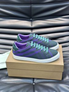 Burberry Robin Green Purple Canvas Check Trainers Sneakers Burberry Robin Green Purple Canvas Check Trainers Sneakers