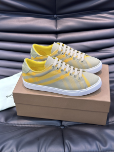 Burberry Robin Grey Yellow Canvas Check Trainers Sneakers Burberry Robin Grey Yellow Canvas Check Trainers Sneakers