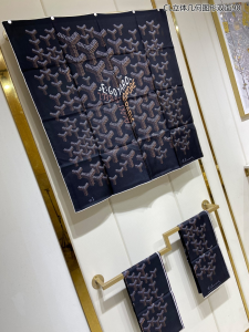 Goyard Goyardine Square Cashmere Silk Shawl Scarf Black Goyard Goyardine Square Cashmere Silk Shawl Scarf Black