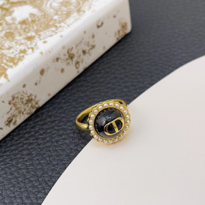 Dior Petit CD Baroque Rings Black