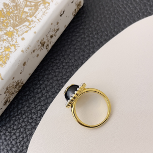 Dior Petit CD Baroque Rings Black