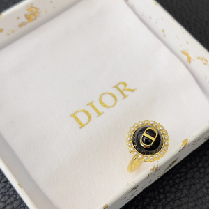 Dior Petit CD Baroque Rings Black