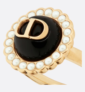 Dior Petit CD Baroque Rings Black