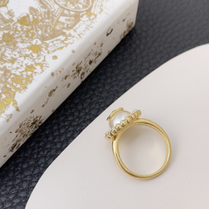 Dior Petit CD Baroque Rings White