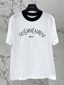 Saint Laurent YSL White Cotton T Shirt Saint Laurent YSL White Cotton T Shirt