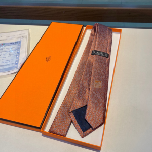 Hermes Falconee H Bicolour Khaki Silk Tie