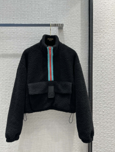 Fendi Wool Teddy Anorak Black